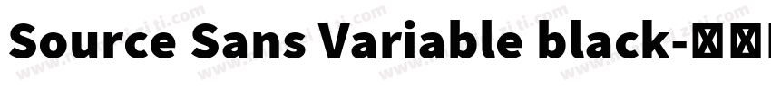 Source Sans Variable black字体转换